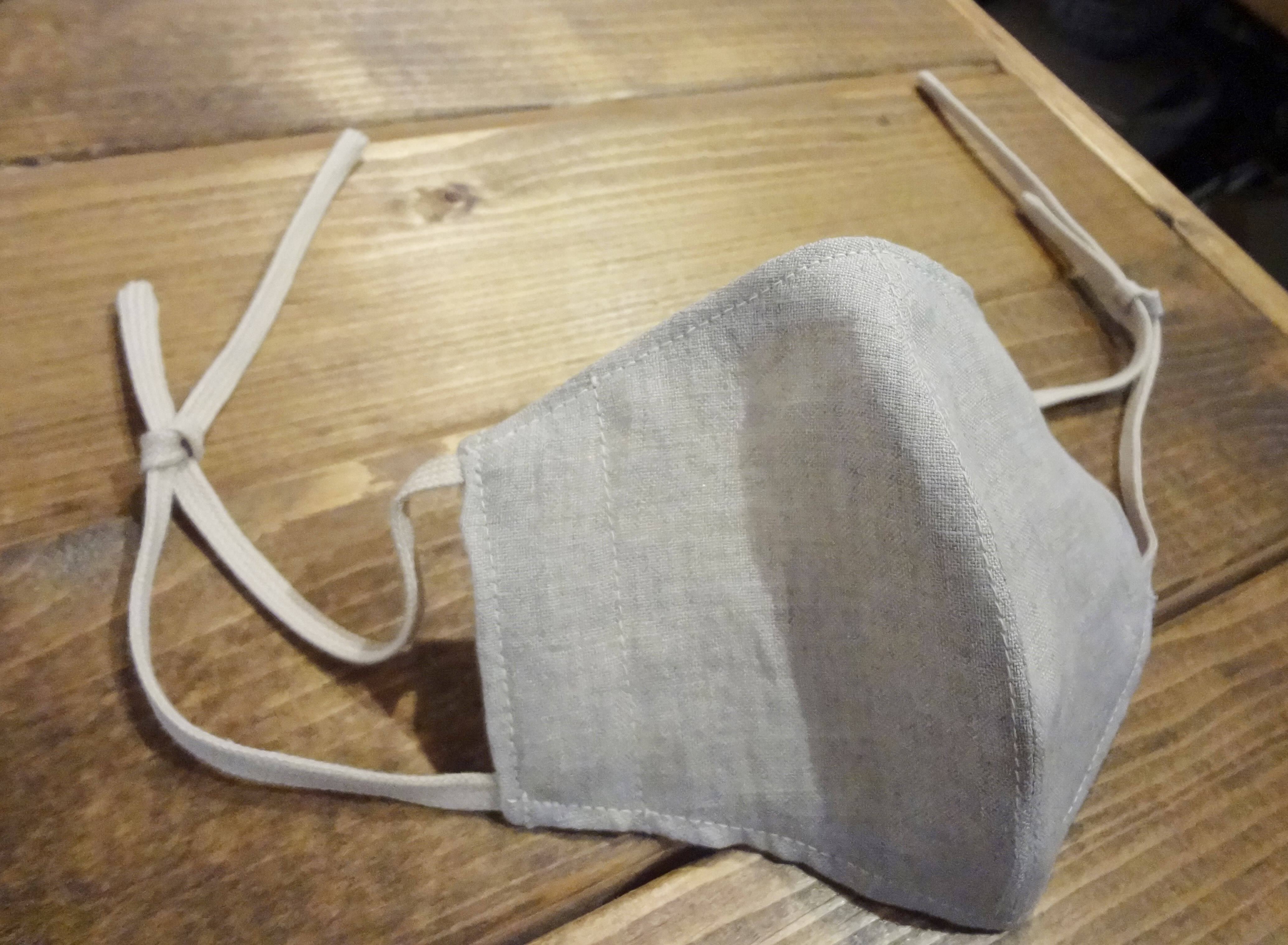 【トキの里オリジナル】オーガニックコットン ガーゼマスク 立体型 スタンダード、ノーズフィットなし、M（# 1007）1,200 円