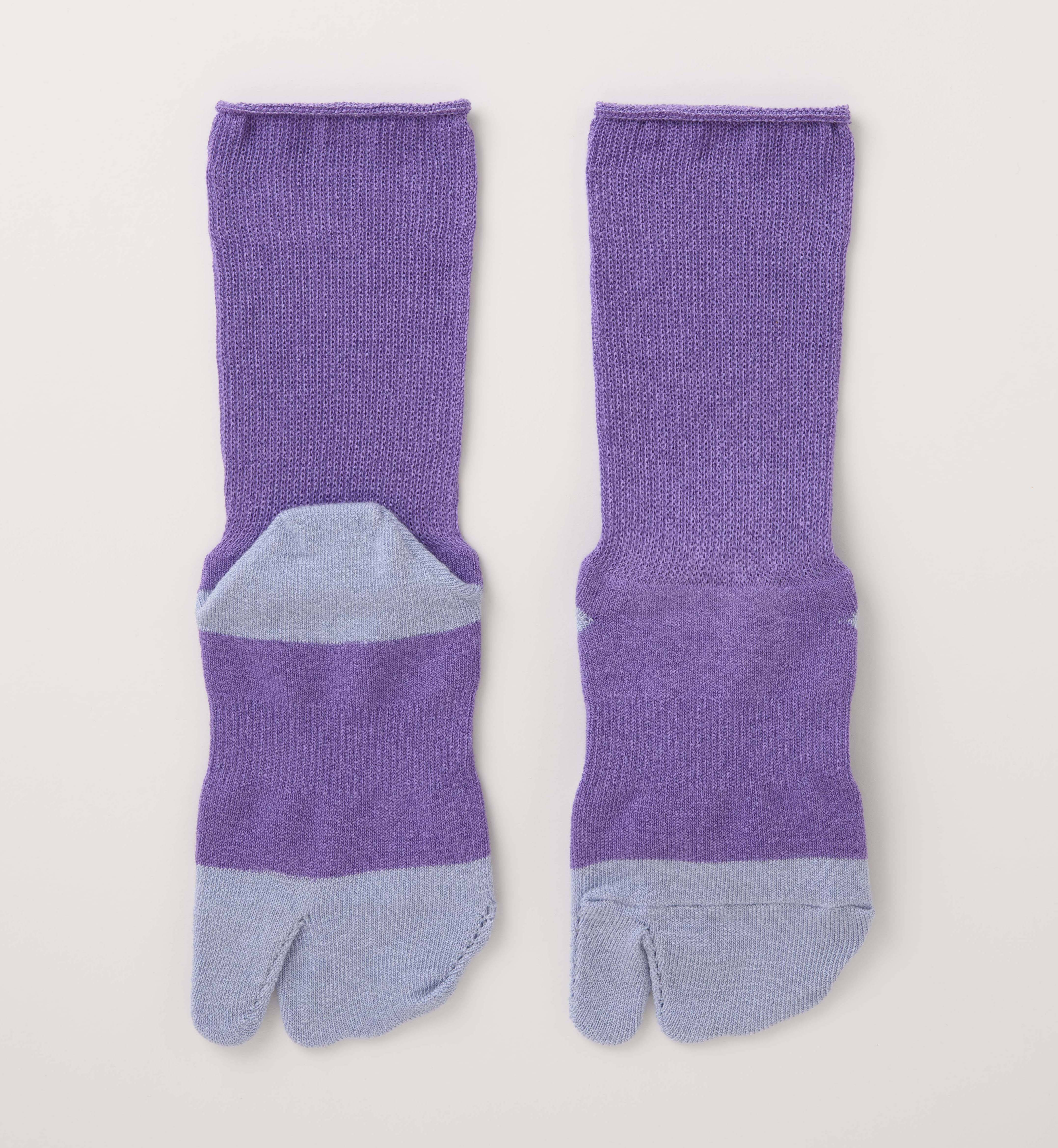 【竹布】TAKEFU たびソックス、菫花(すみれ/青みの濃い紫色)、23〜25cm（# 7038）1,800 円