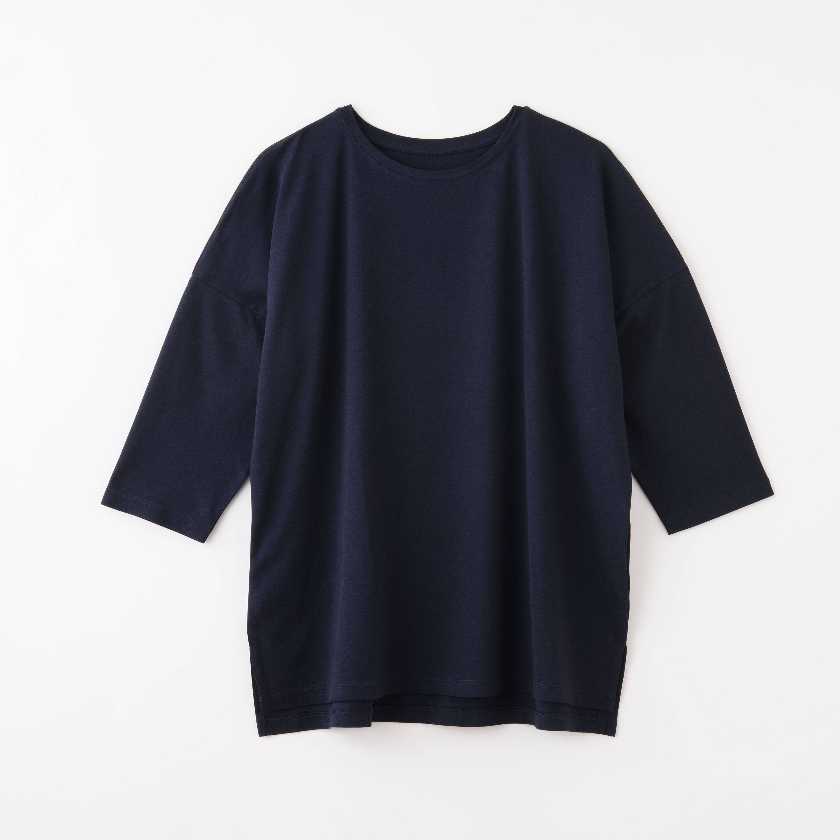 【竹布】 TAKEFU リラックスTシャツ、ダークネイビー、M〜L（身丈： 約60/63cm 身巾：約57cm）（# 7051）6,000 円