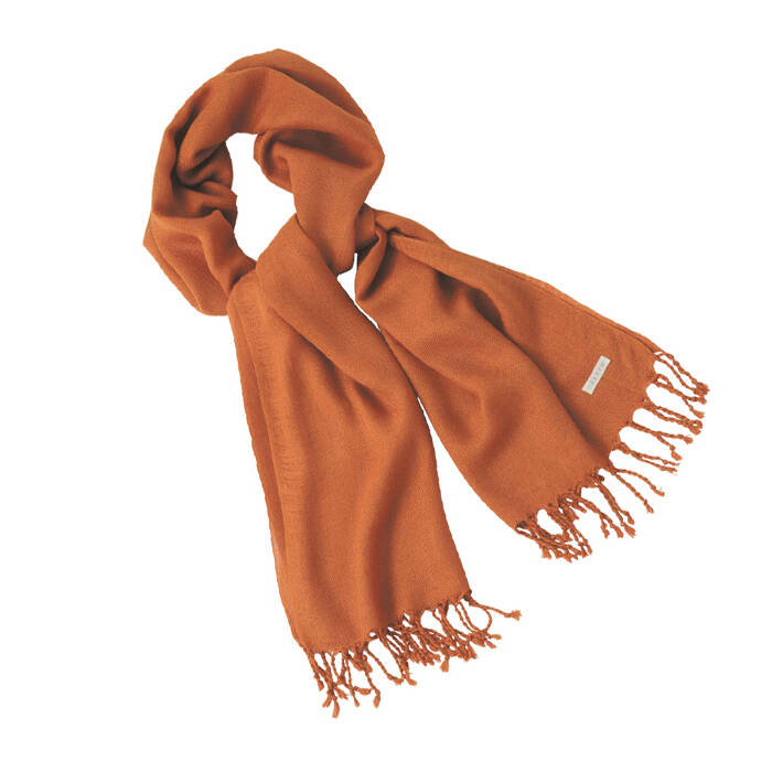 【竹布】 TAKEFU 平織ストール、70x170cm、オレンジ（# 8232）5,000 円