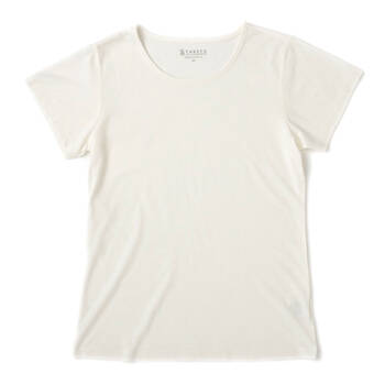 【竹布】 TAKEFU 半袖Tシャツ・レディース、L、オフホワイト（# 8260）3,800 円
