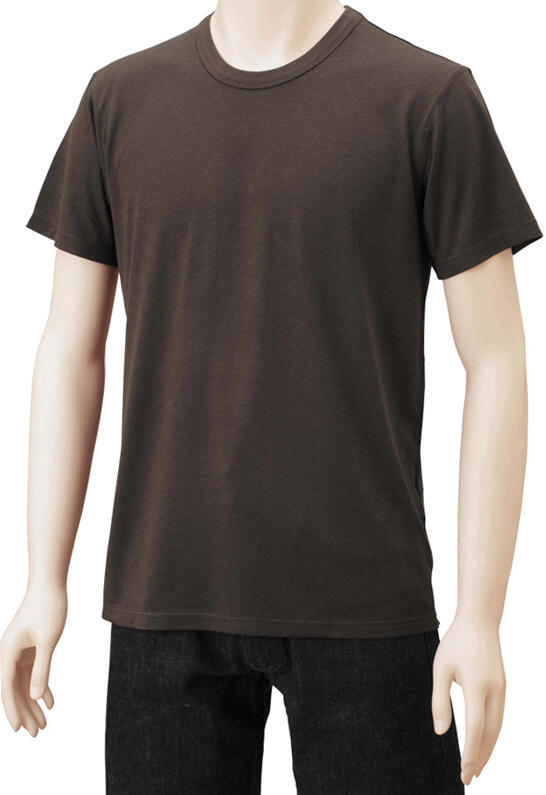 【竹布】 TAKEFU 半袖Tシャツ・メンズ、M、ブラウン