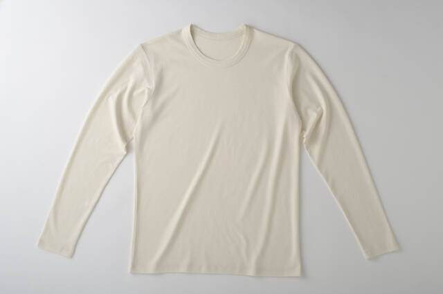 【竹布】 TAKEFU 長袖Ｔシャツ・メンズ、M、オフホワイト（# 8310）4,500 円