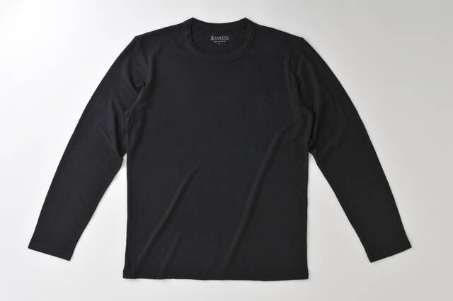 【竹布】 TAKEFU 長袖Ｔシャツ・メンズ、L、ブラック（# 8313）4,500 円