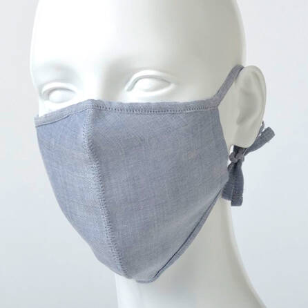 【竹布】 TAKEFU うるおいマスク、フリー、浅藍（# 8324）1,200 円