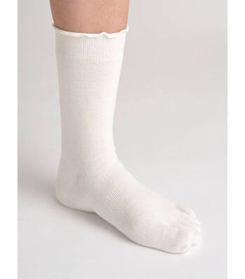 【竹布】 TAKEFU 5本指ソックス・レディース、23〜25cm、オフホワイト（# 8331）1,300 円