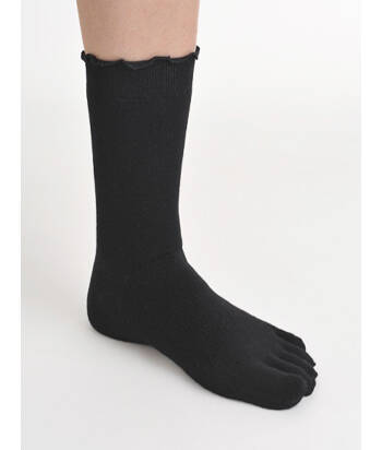 【竹布】 TAKEFU 5本指ソックス・レディース、23〜25cm、ブラック（# 8332）1,300 円