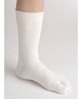 【竹布】 TAKEFU 5本指ソックス・メンズ、25〜27cm、オフホワイト（# 8334）1,300 円