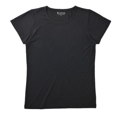 【竹布】 TAKEFU 半袖Tシャツ・レディース、M、ブラック