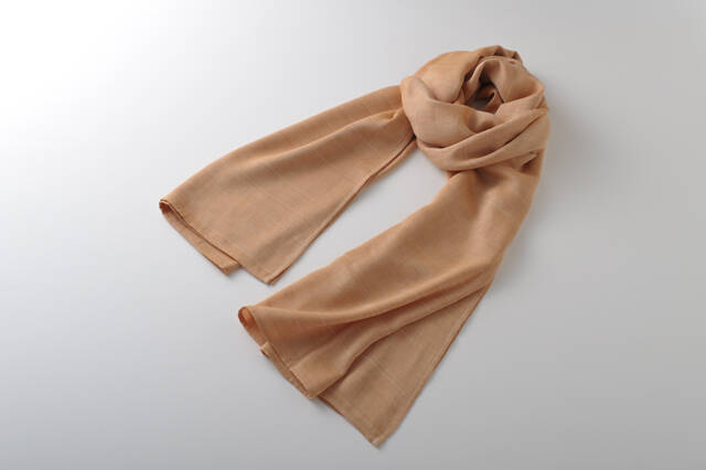 【竹布】 TAKEFU 清布（すがしぬの）ガーゼショール、約68x190cm、洗柿（# 8365）4,800 円