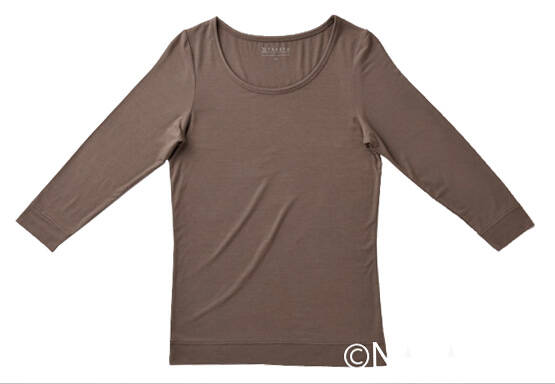 【竹布】 TAKEFU 八分袖インナー、M、モカブラウン（# 8377）4,800 円