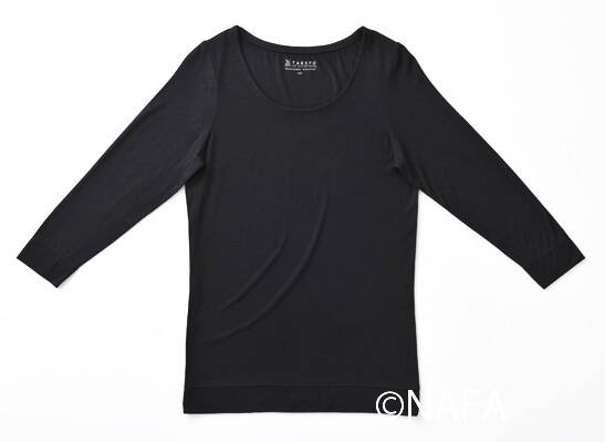 【竹布】 TAKEFU 八分袖インナー、M、ブラック（# 8379）4,800 円