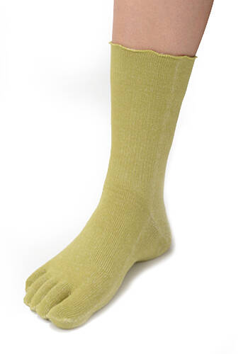 【竹布】 TAKEFU 5本指ソックス（男女兼用）、22〜24cm、ライトグリーン（# 8417）1,300 円