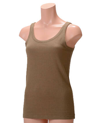 【竹布】 TAKEFU 癒布(ゆふ)  タンクトップ・レディース、M〜L(フリーサイズ)、ブラウン（# 8422）3,500 円