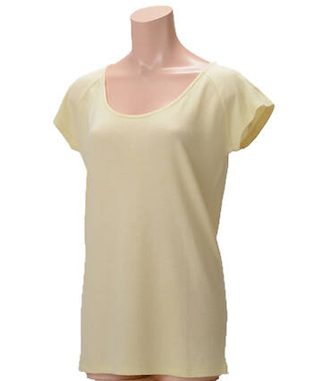 【竹布】 TAKEFU 癒布(ゆふ)  フレンチスリーブ・レディース、M〜L(フリーサイズ)、クリーム（# 8424）4,500 円