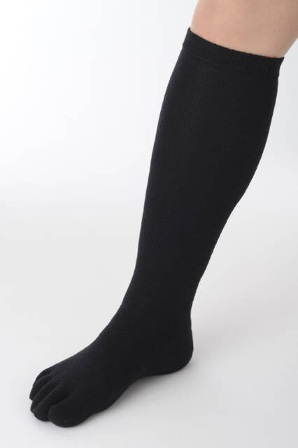 【竹布】 TAKEFU 5本指ハイソックス（男女兼用）、25〜27cm、ブラック（# 8447）1,800 円