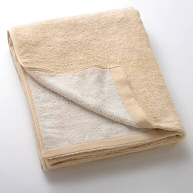 【竹布】 TAKEFU バスタオル（パイル）、70x140cm、ベージュ(裏面はホワイトのパイルで、リバーシブル仕様です)（# 8493）3,800 円