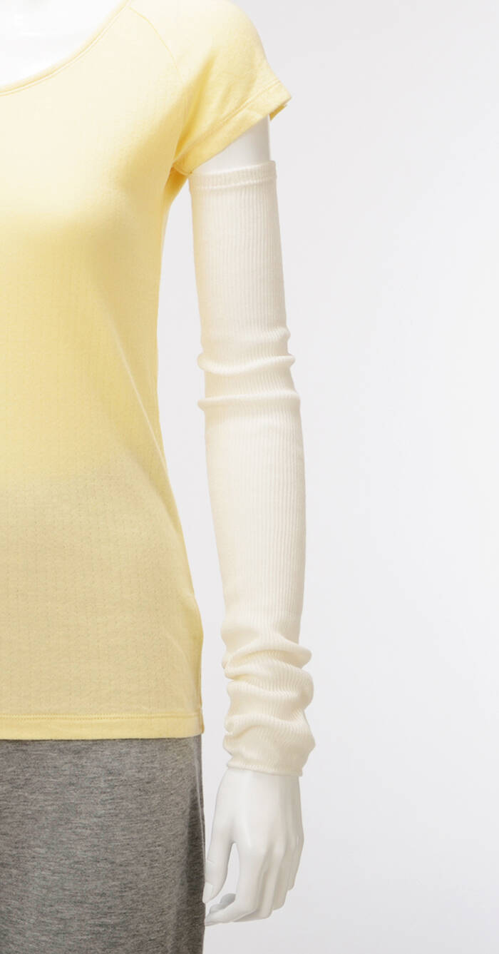 【竹布】 TAKEFU アームカバー、オフホワイト、フリー（# 8515）1,700 円