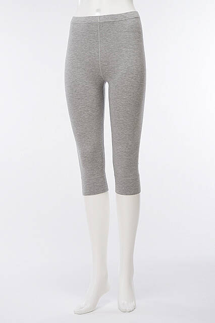 【竹布】 TAKEFU 七分丈スパッツ・レディース、L〜LL、杢（もく）グレー（# 8540）3,500 円