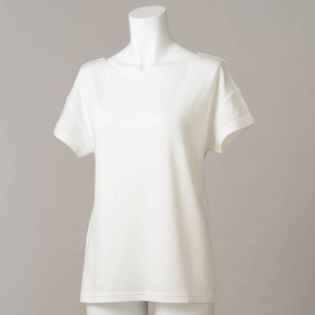 【竹布】 TAKEFU ★半袖Tシャツ・レディース、オフホワイト、L（# 8560）4,400 円