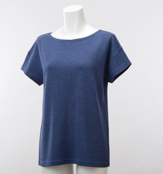 【竹布】 TAKEFU ★半袖Tシャツ・レディース、ネイビー、M 【竹布】 TAKEFU ★半袖Tシャツ・レディース、ネイビー、M