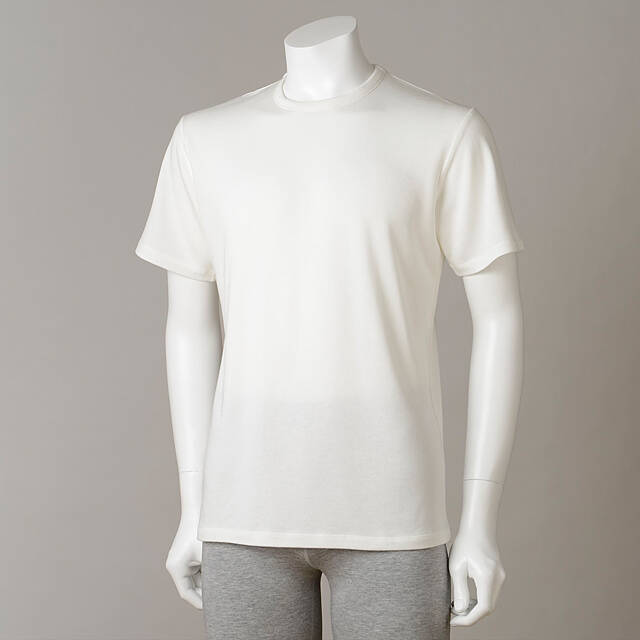 【竹布】 TAKEFU ★半袖Tシャツ・メンズ、オフホワイト、L（# 8568）6,300 円