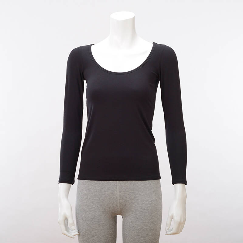 【竹布】 TAKEFU 長袖インナー・レディース、ブラック、L（# 8597）5,500 円