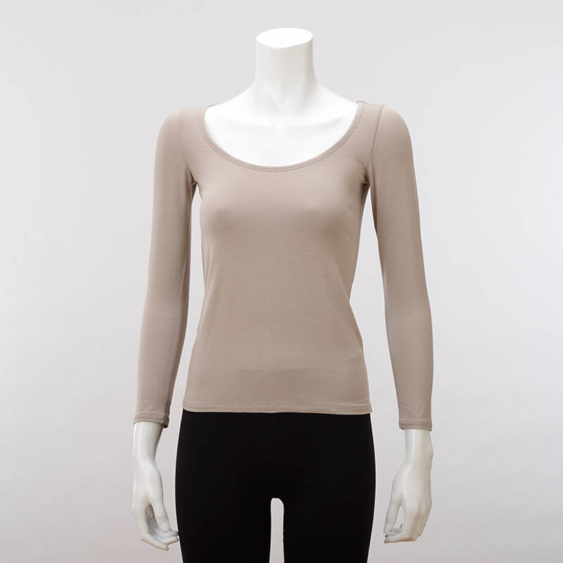 【竹布】 TAKEFU 長袖インナー・レディース、ウォームグレー、S（# 8598）5,500 円