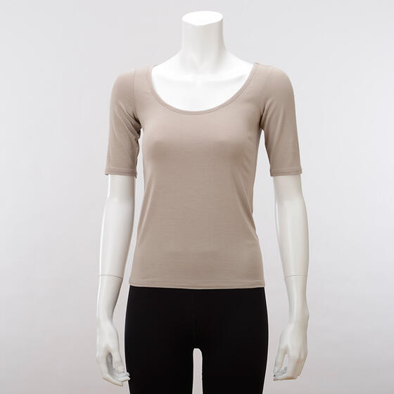 【竹布】 TAKEFU 五分袖インナー・レディース、ウォームグレー、L 【竹布】 TAKEFU 五分袖インナー・レディース、ウォームグレー、L