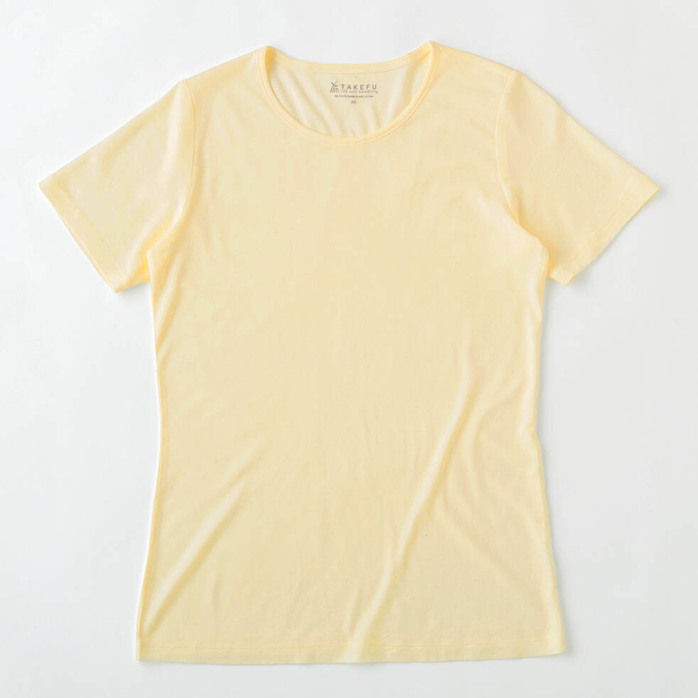 【竹布】 TAKEFU 半袖Tシャツ・レディース、L、クリーム（# 8623）3,800 円