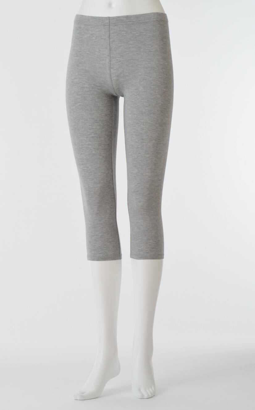 【竹布】 TAKEFU 八分丈スパッツ・レディース、杢グレー、M〜L（# 8632）3,300 円