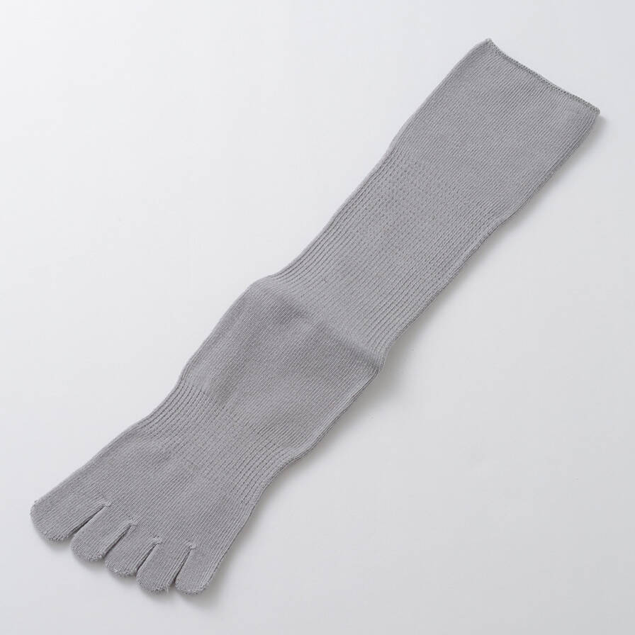 【竹布】 TAKEFU 5本指ソックス（男女兼用）、ライトグレー、25〜27cm（# 8675）1,500 円
