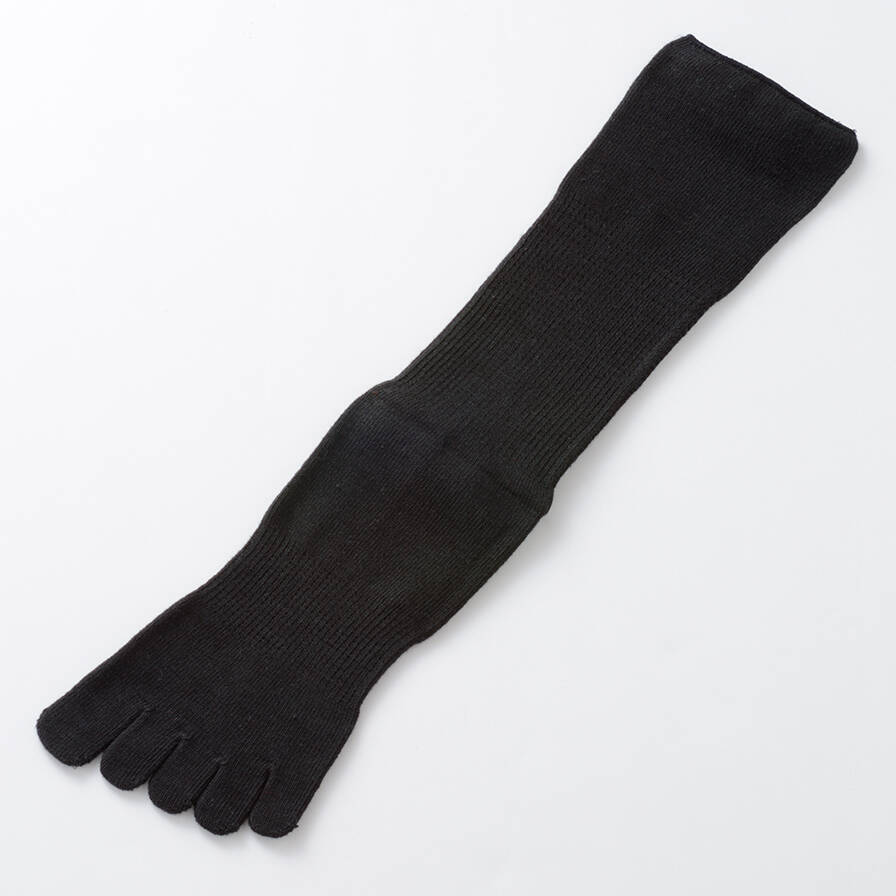 【竹布】 TAKEFU 5本指ソックス（男女兼用）、ブラック、22〜24cm（# 8676）1,500 円