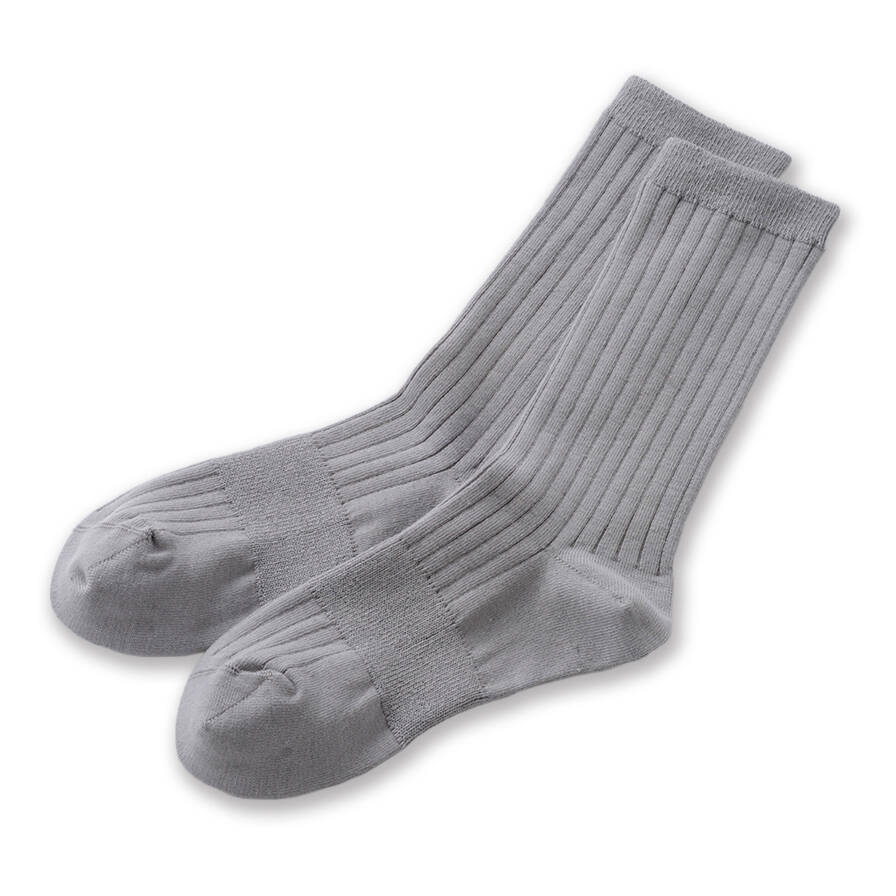 【竹布】 TAKEFU ソックス（男女兼用）、ライトグレー、25〜27cm（# 8681）1,500 円