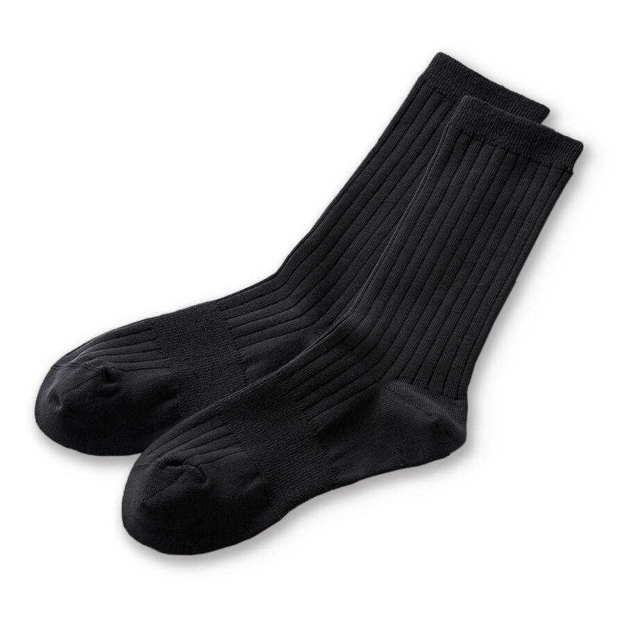 【竹布】 TAKEFU ソックス（男女兼用）、ブラック、25〜27cm（# 8683）1,500 円