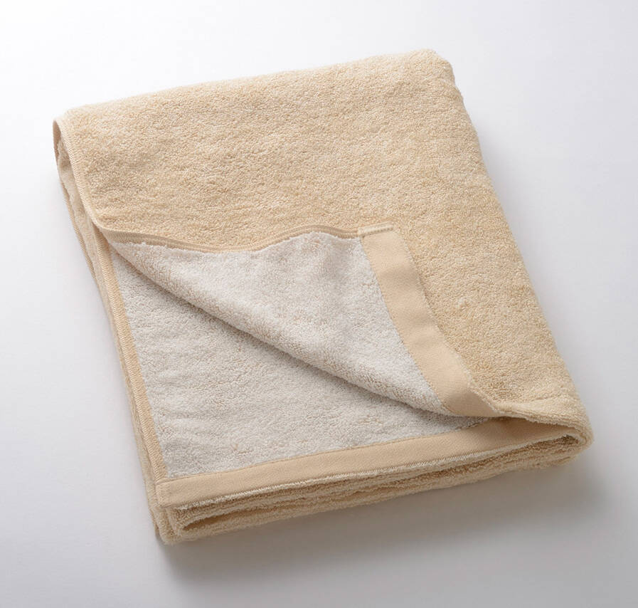 【竹布】 TAKEFU バスタオル（パイル）、70x140cm、ベージュ(裏面はホワイトのパイルで、リバーシブル仕様です)（# 8695）3,800 円