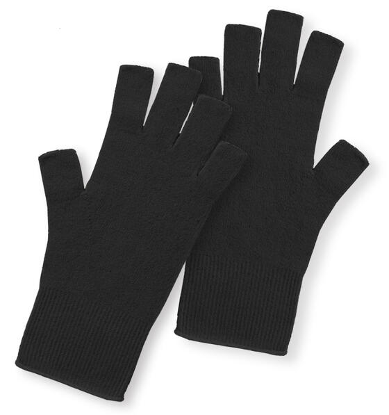 【竹布】 TAKEFU 指出しインナー手袋、ブラック、L