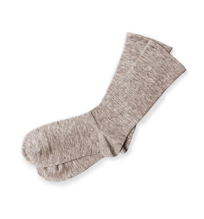 【竹布】 TAKEFU ヤク混ゴム無しソックス（男女兼用）、杢グレー、22～24cm（# 8758）2,500 円