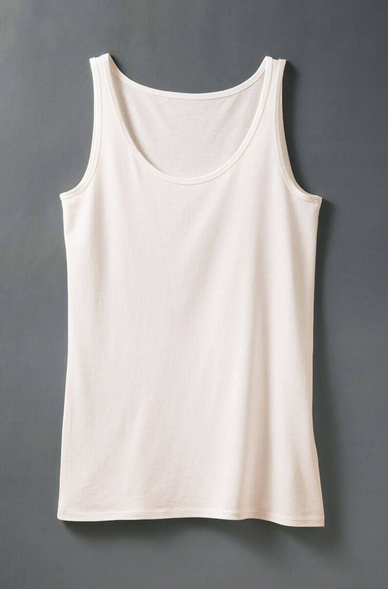 【竹布】 TAKEFU タンクトップ・レディース、オフホワイト、M～L（# 8764）3,600 円