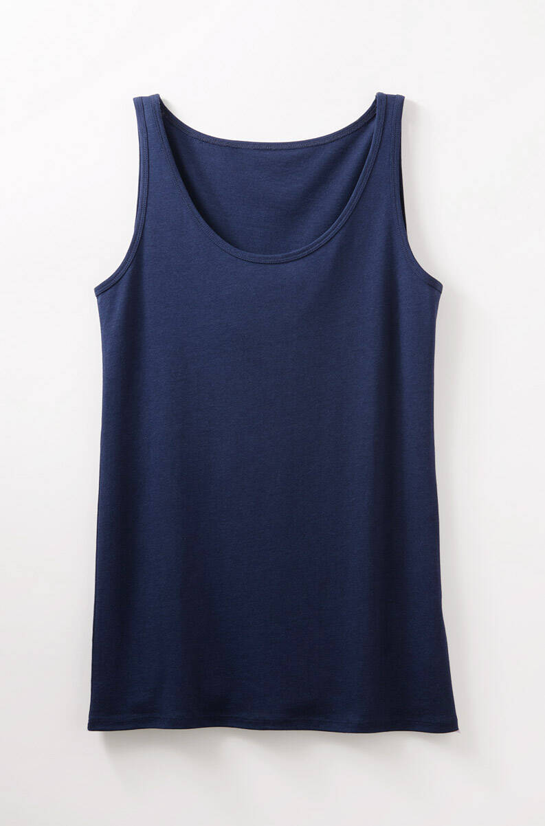 【竹布】 TAKEFU タンクトップ・レディース、ネイビーブルー、M～L（# 8766）3,600 円