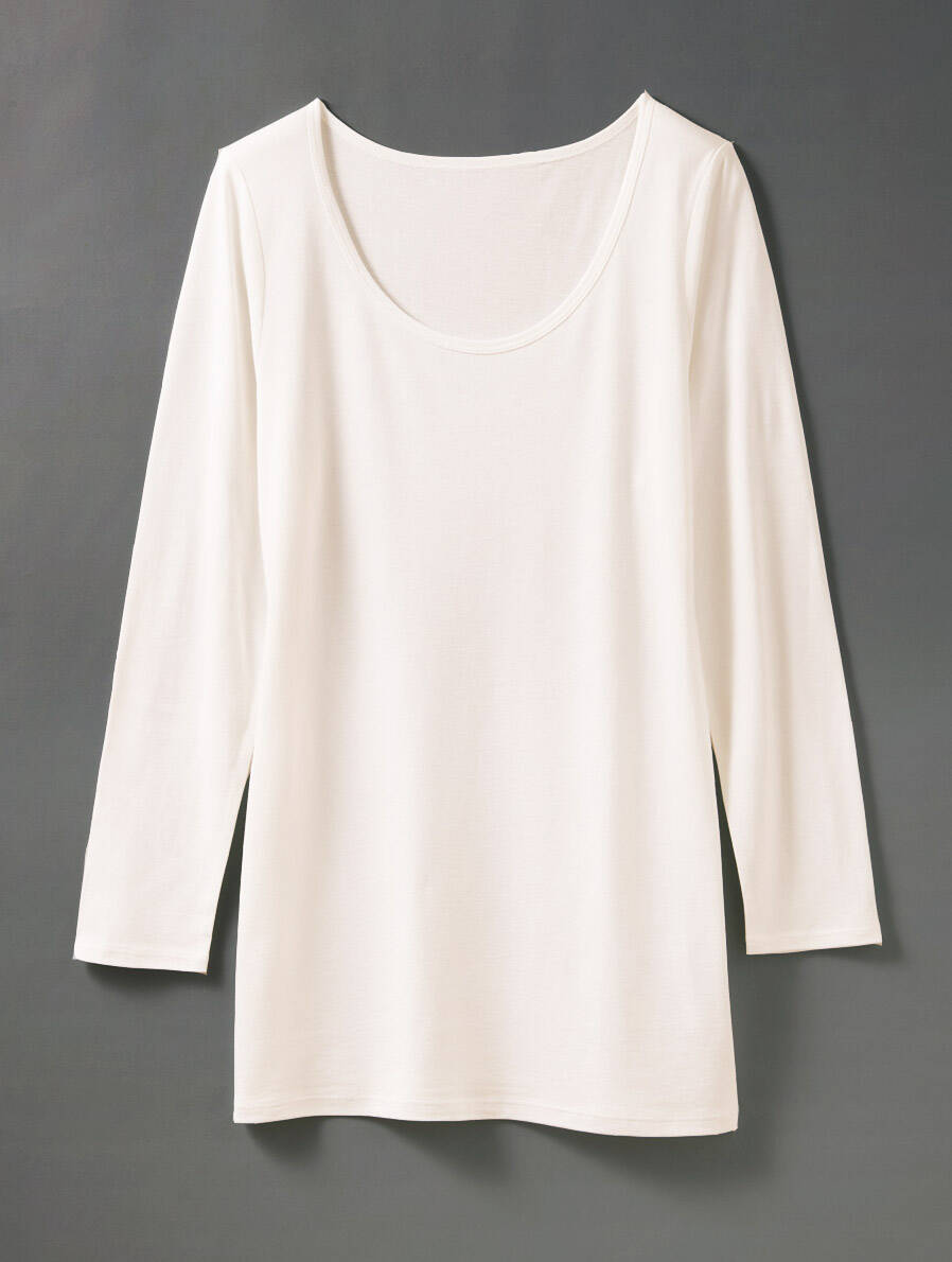 【竹布】 TAKEFU 8分袖インナー・レディース、オフホワイト、M～L（# 8768）4,500 円