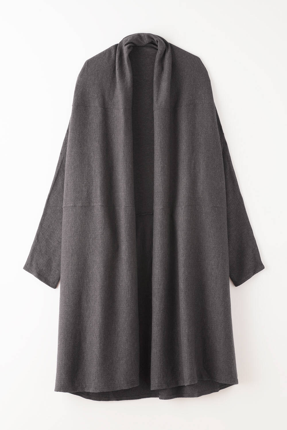 【竹布】 TAKEFU 癒布（ゆふ）2WAYカーディガン、煤竹、M～L（# 8804）12,000 円