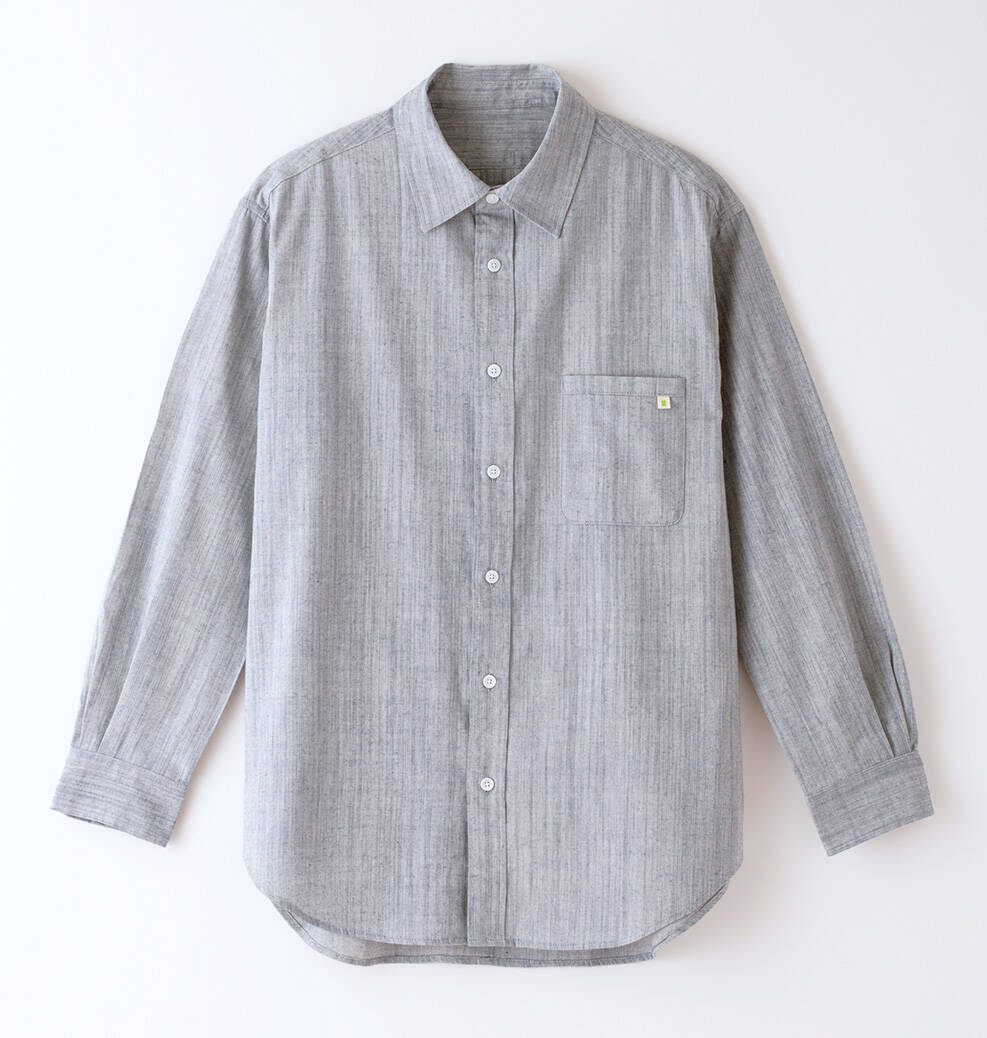 【竹布】 TAKEFU 和晒 シャツ、青藍、フリー（# 8864）15,000 円