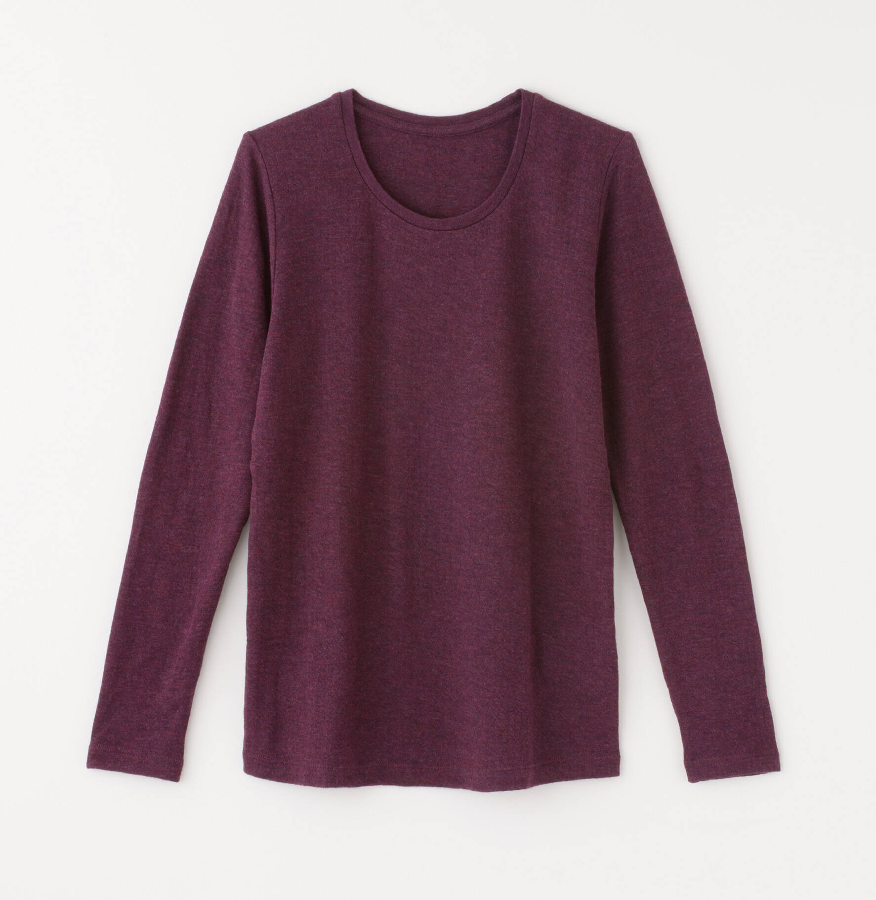 【竹布】 TAKEFU 癒布（ゆふ）長袖ラウンドネック・レディース、野葡萄（のぶどう）、M〜L（# 8887）7,000 円