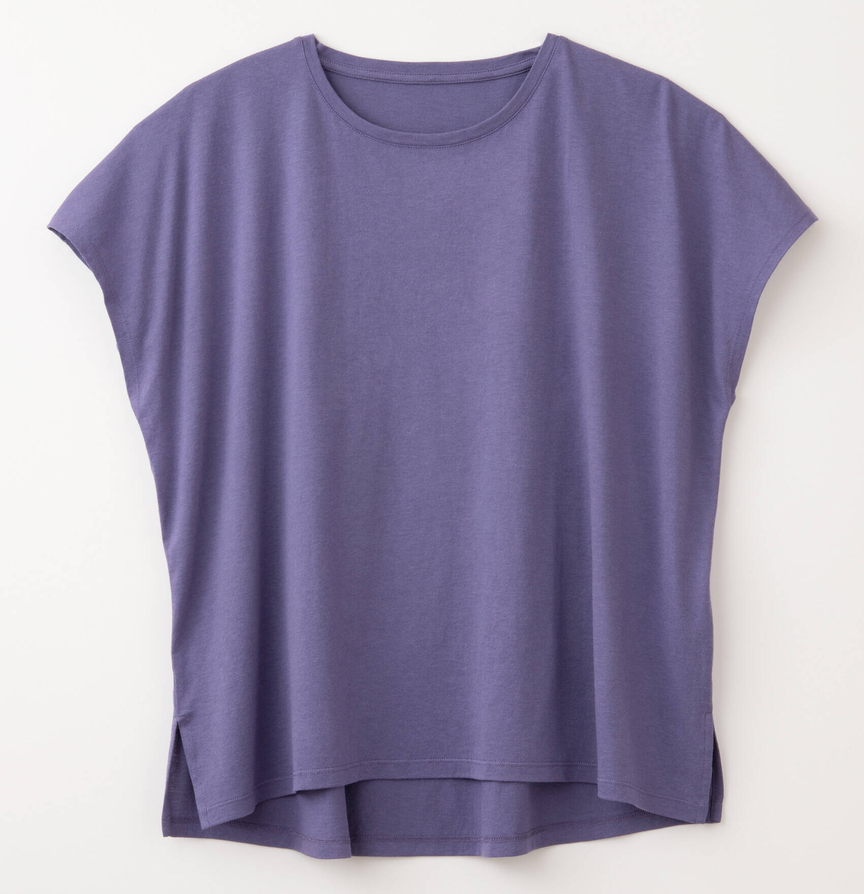 【竹布】TAKEFU スクエアフレンチTシャツ・レディース、ブルーベリー、M〜L（# 8899）4,700 円