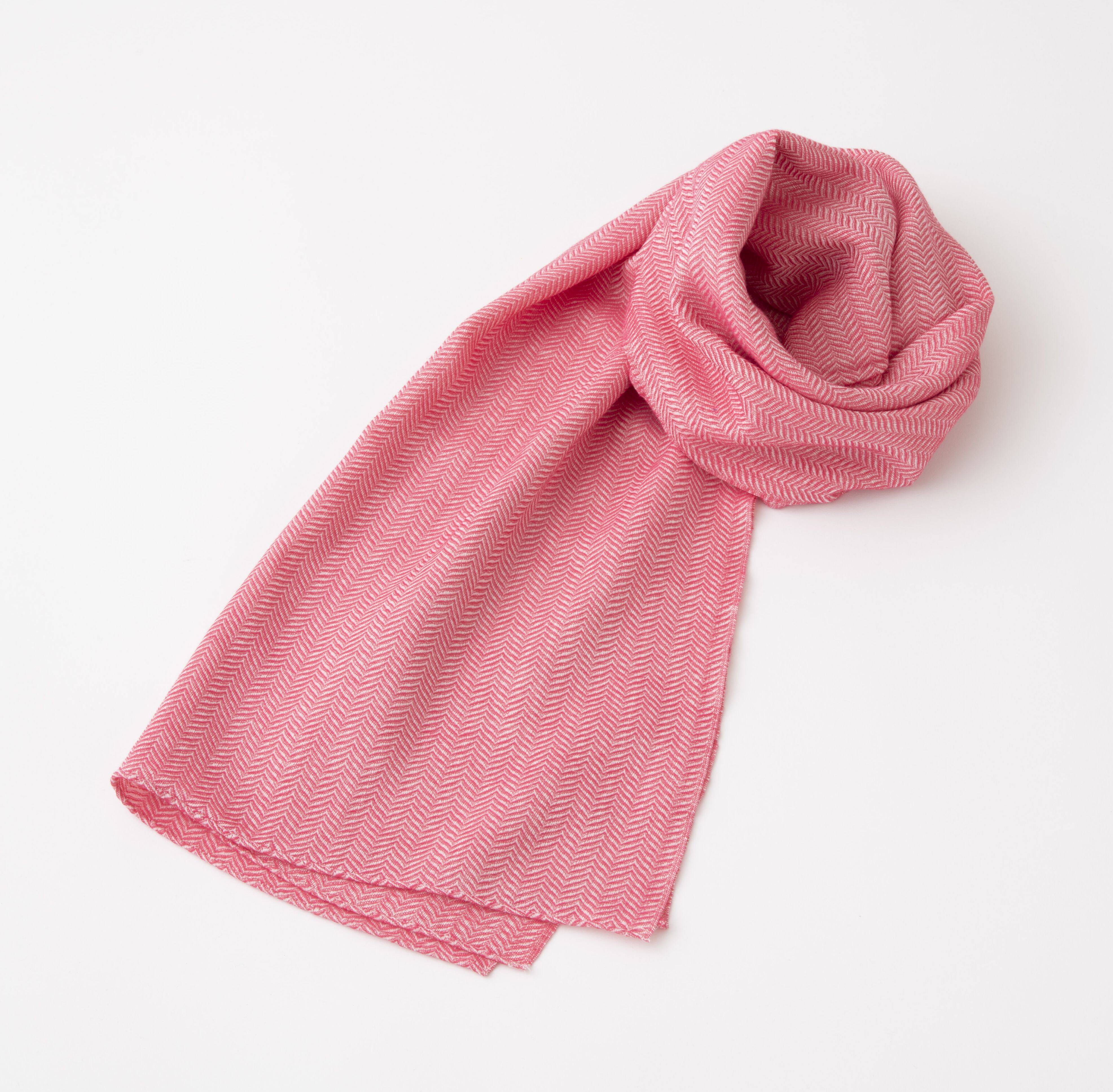 【竹布】TAKEFU杉綾ストール、マゼンタ、約184×40cm（# 8904）4,500 円