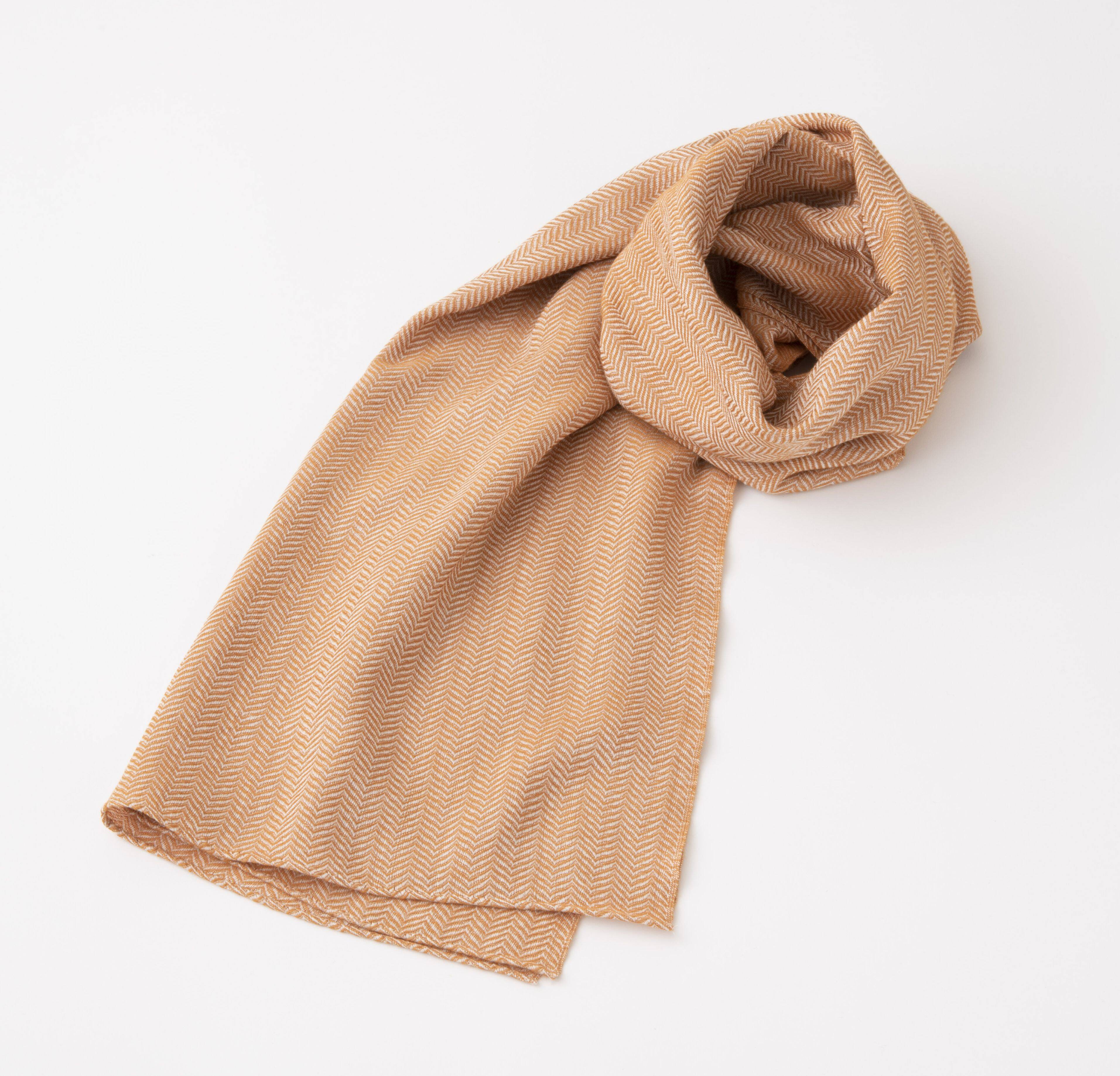 【竹布】TAKEFU杉綾ストール、ゴールド、約184×40cm（# 8905）4,500 円