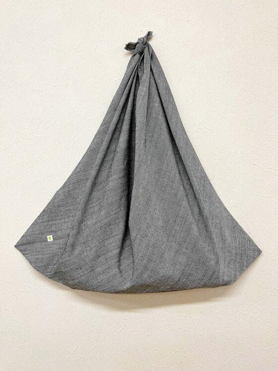 【竹布】TAKEFU 和晒 あづま袋、福彩(ふくさい/ブラック)、52×52cm(袋部分:約25×52cm) 【竹布】TAKEFU 和晒 あづま袋、福彩(ふくさい/ブラック)、52×52cm(袋部分:約25×52cm)